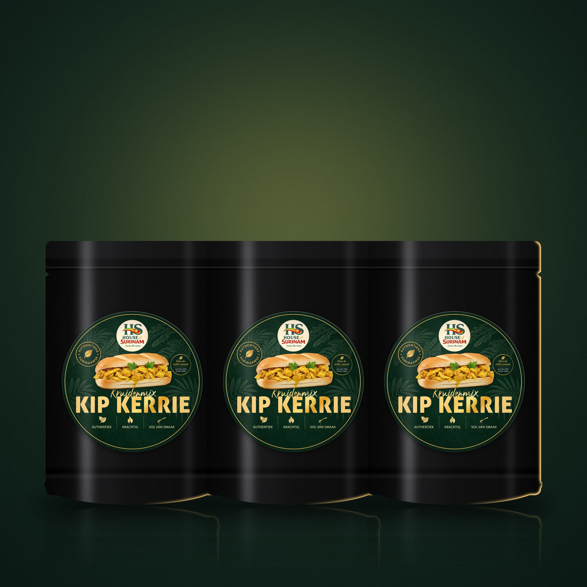 Drie zakken Kruidenmix Kip Kerrie